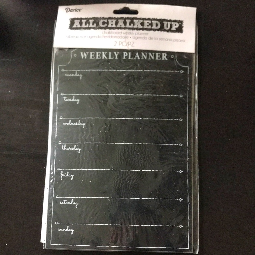 NWT Chalkboard Weekly Planner (2 pack)